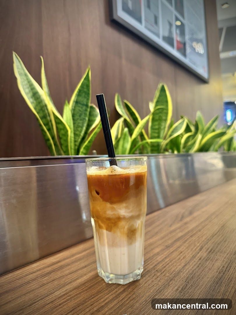 Iced Coffee with Snake Plant