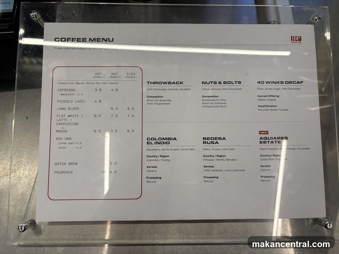 COFFEE MENU