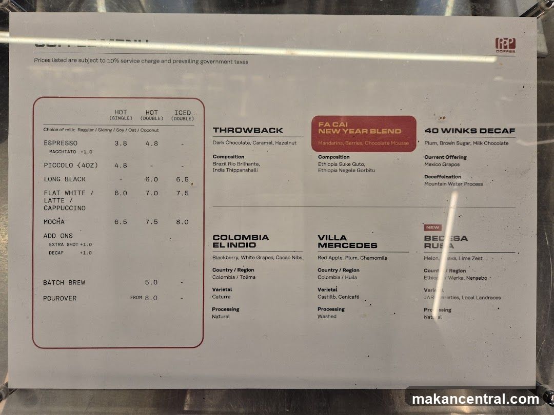 COFFEE MENU