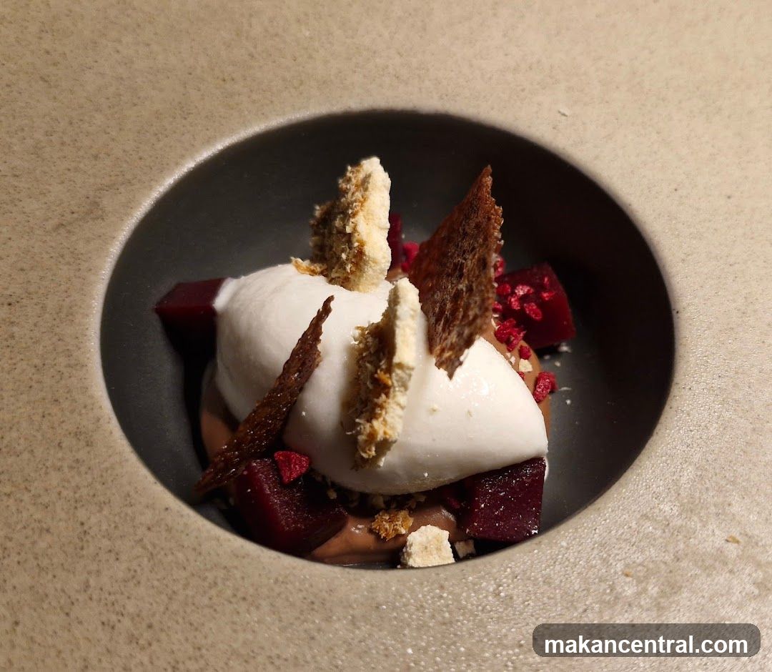 Dessert with Ice Cream and Berries