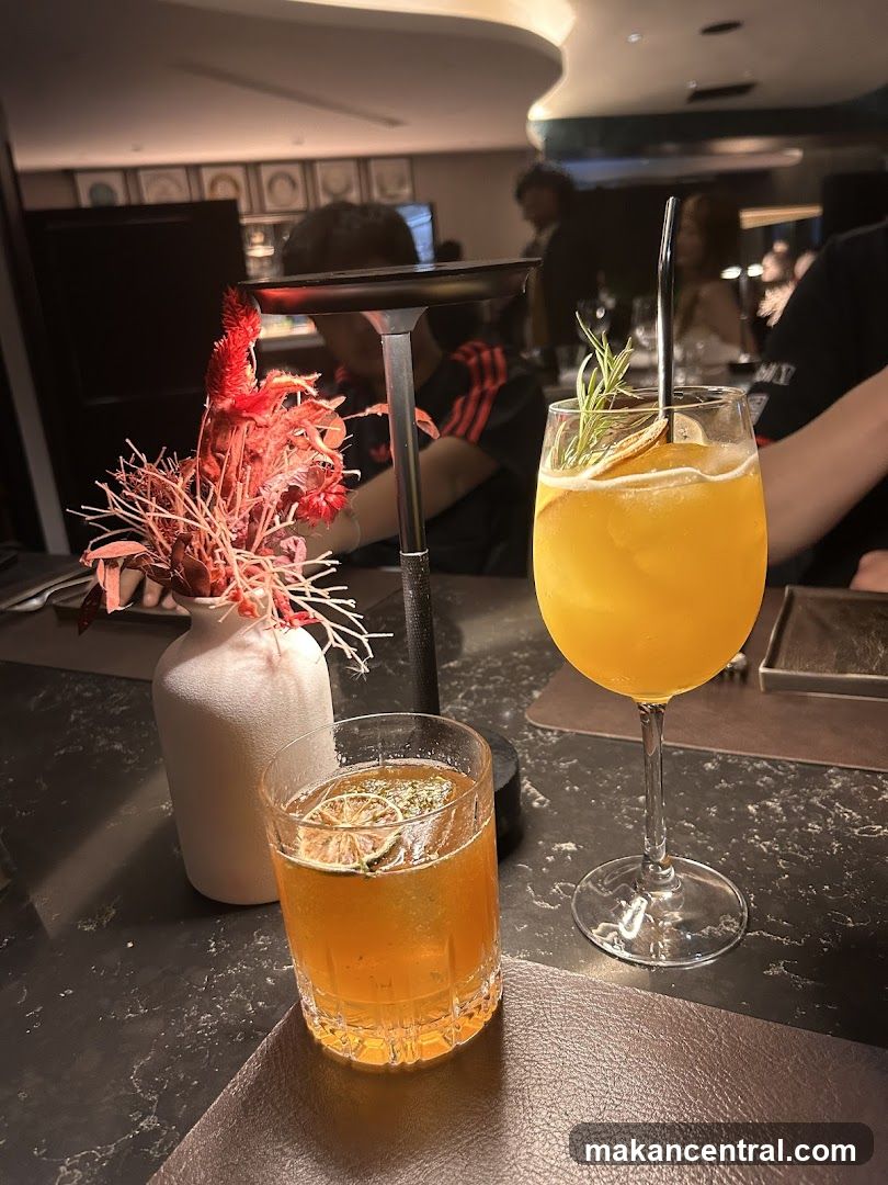 Cocktails on a table