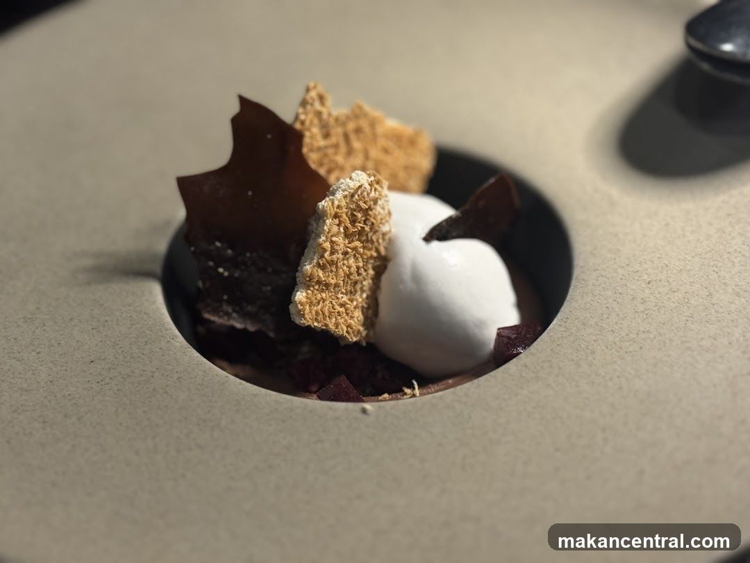Dessert with Meringue and Chocolate