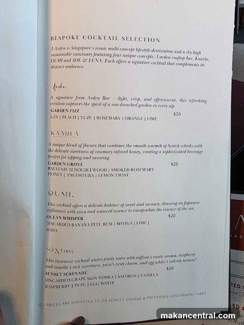 BESPOKE COCKTAIL SELECTION