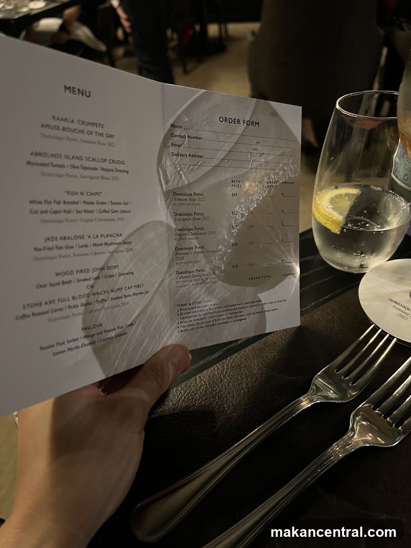 Menu and Order Form