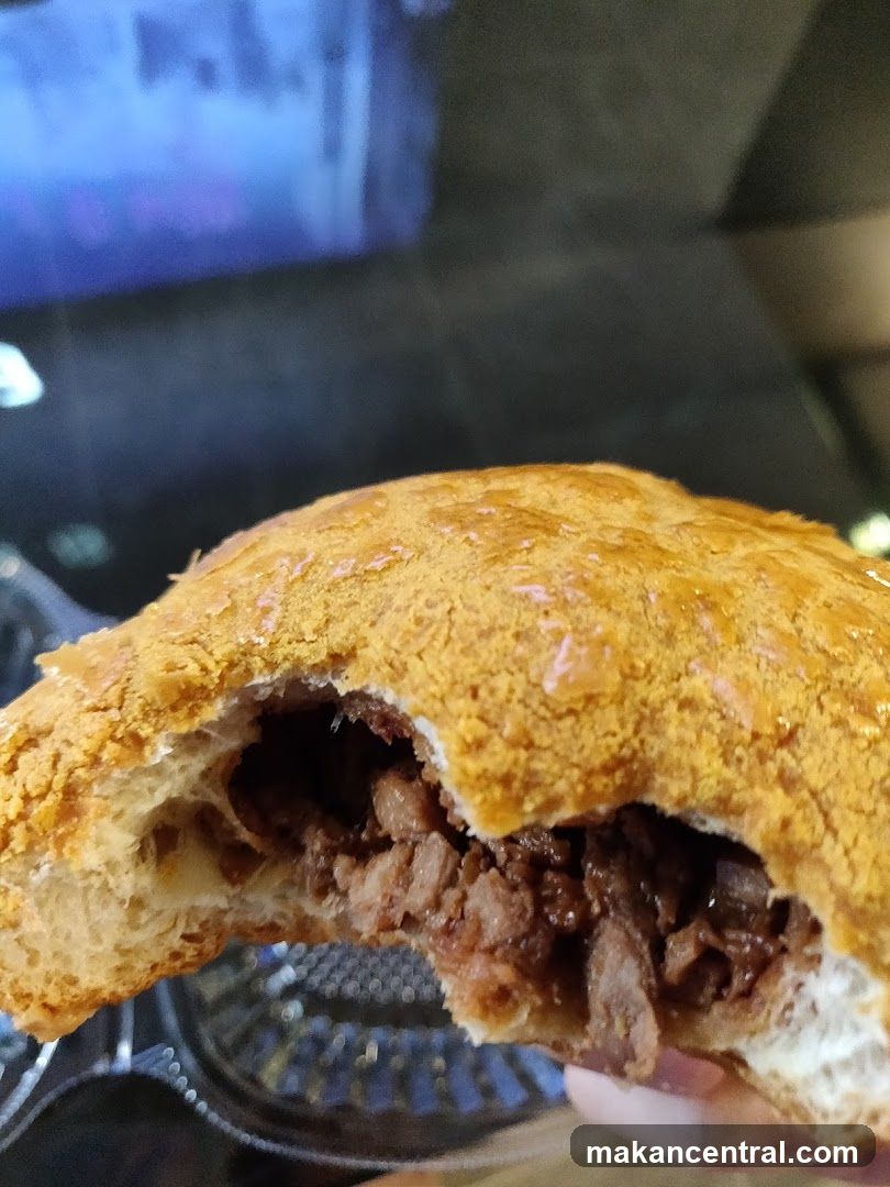 Close-up of a savory pastry