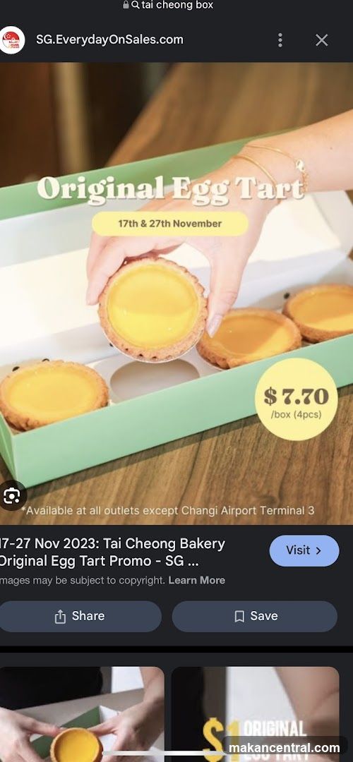 Original Egg Tart Promotion