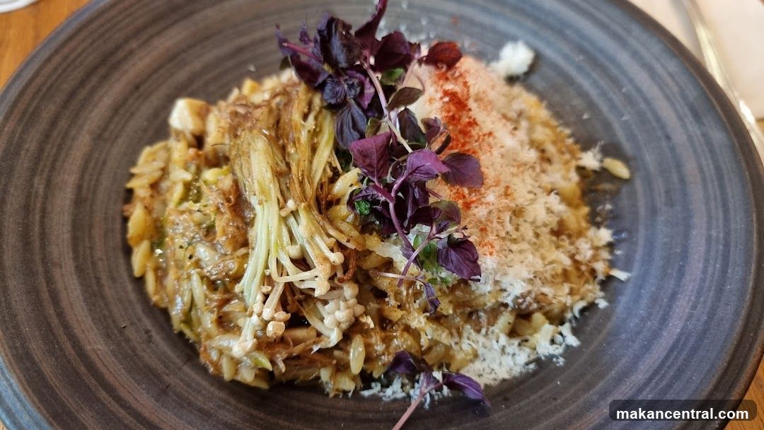 Orzo Pasta with Mushrooms and Cheese