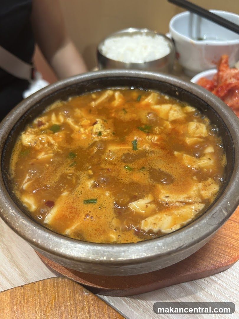 Korean Stew with Rice and Kimchi