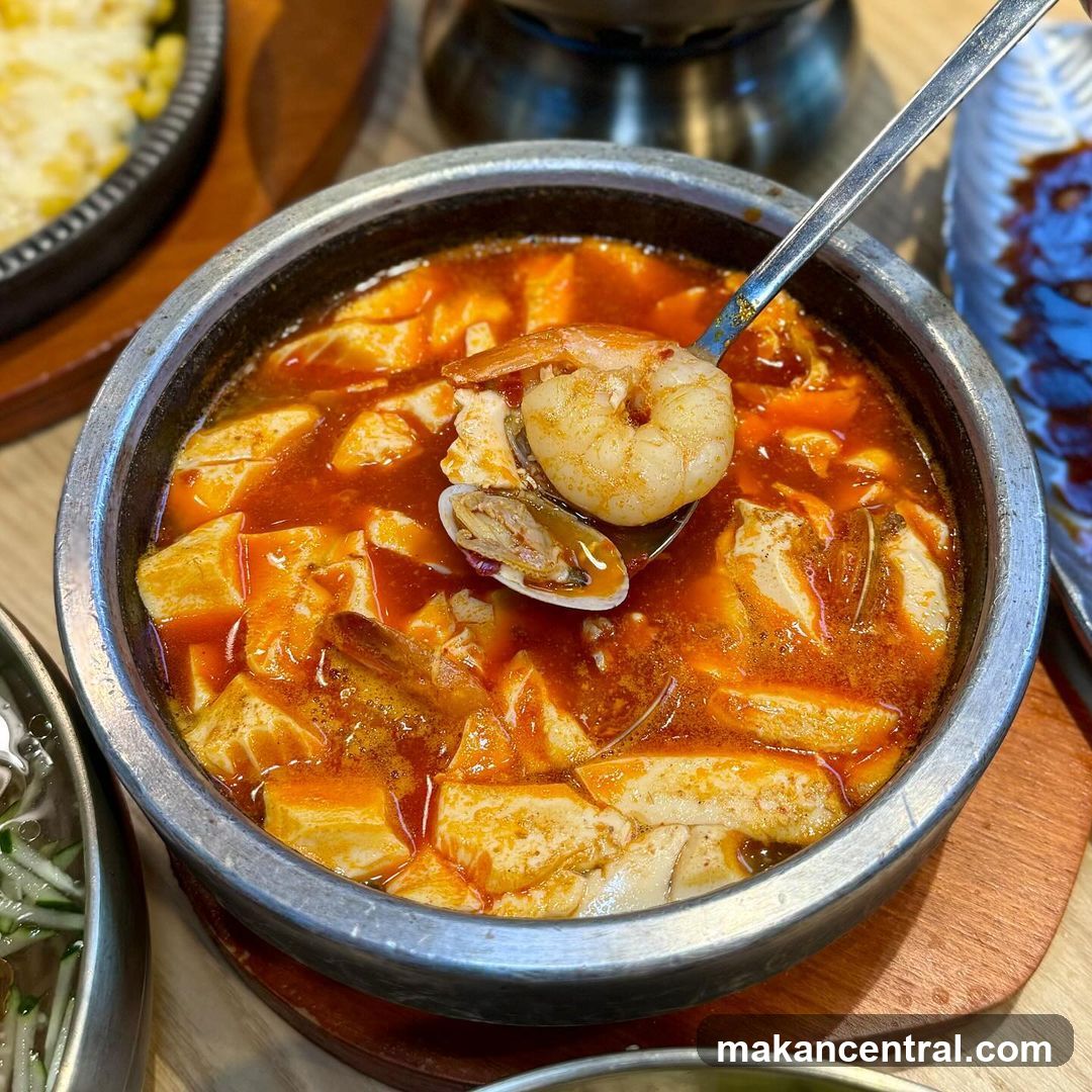 Spicy Tofu Stew with Seafood