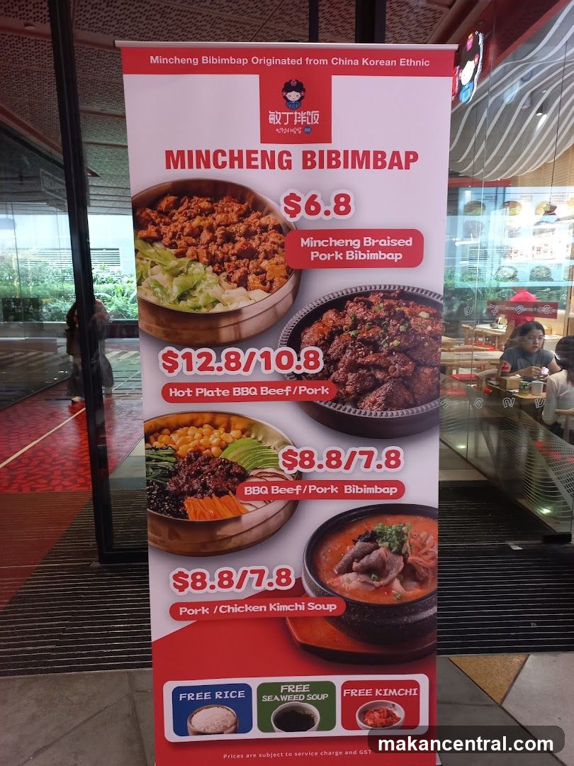 Mincheng Bibimbap Menu Banner