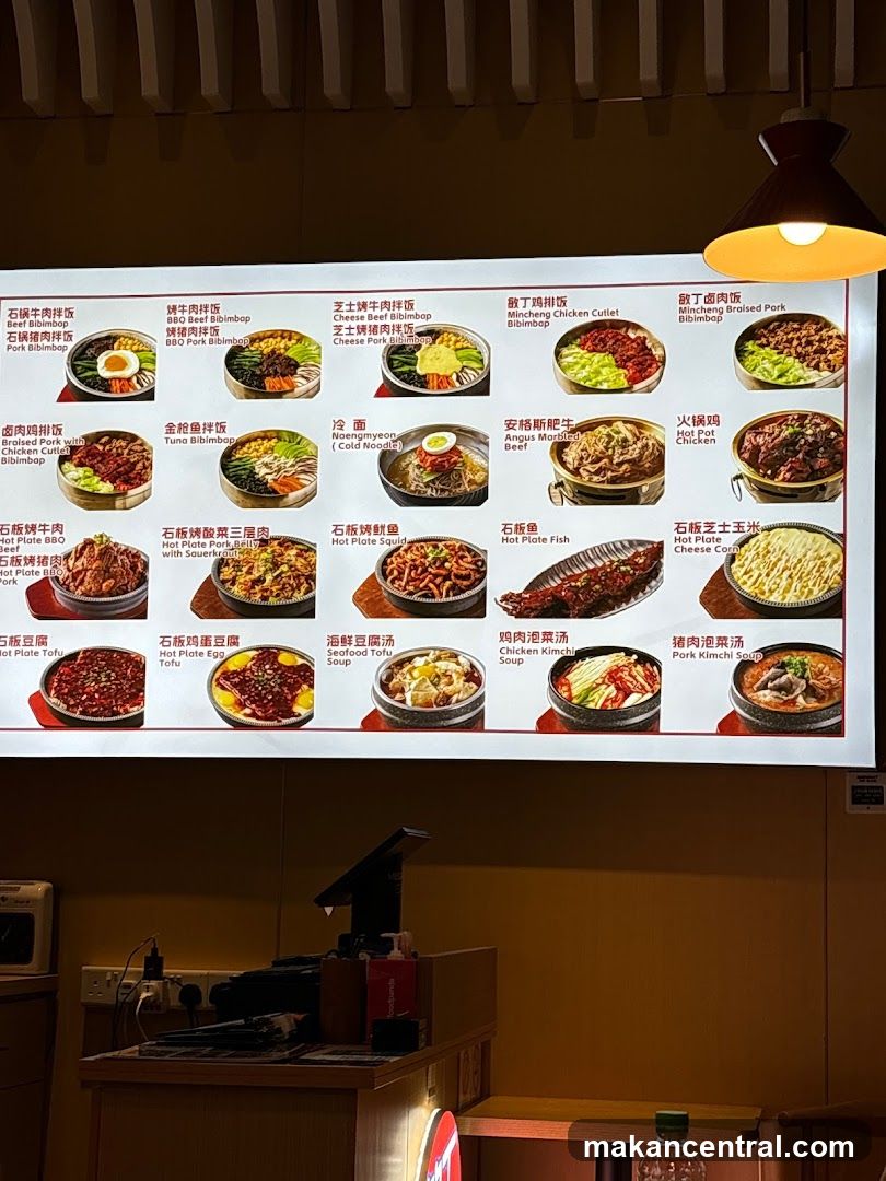 Korean Food Menu