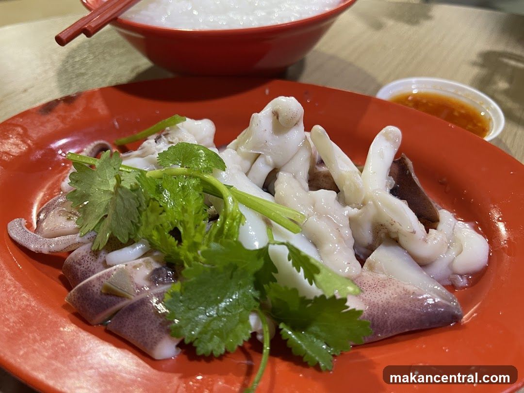 Steamed Squid with Cilantro