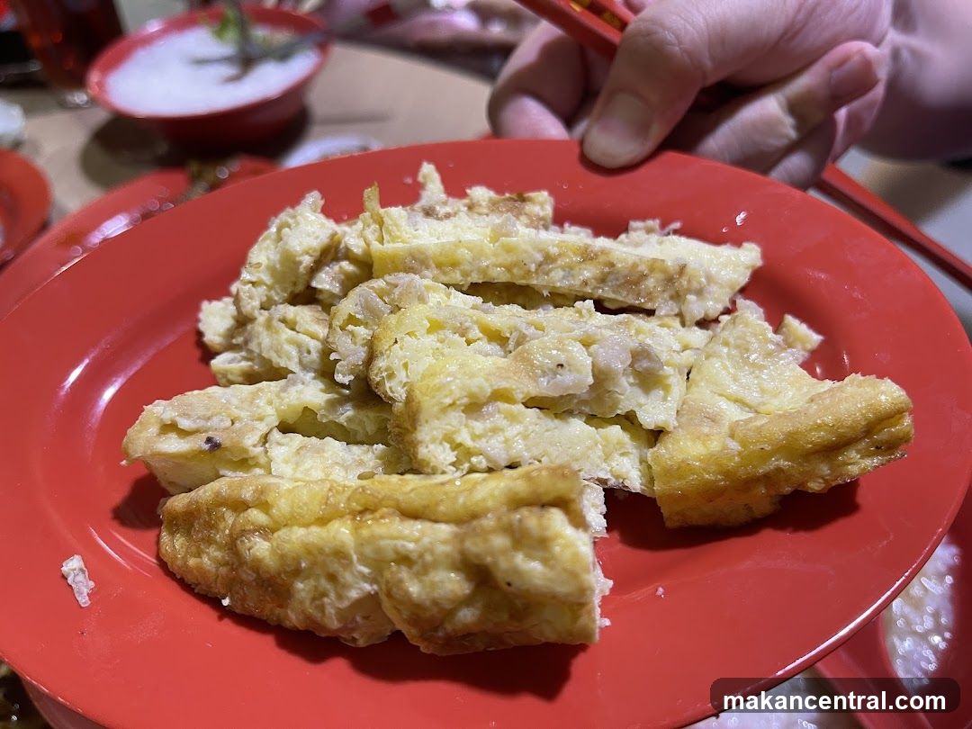 Omelet on Red Plate