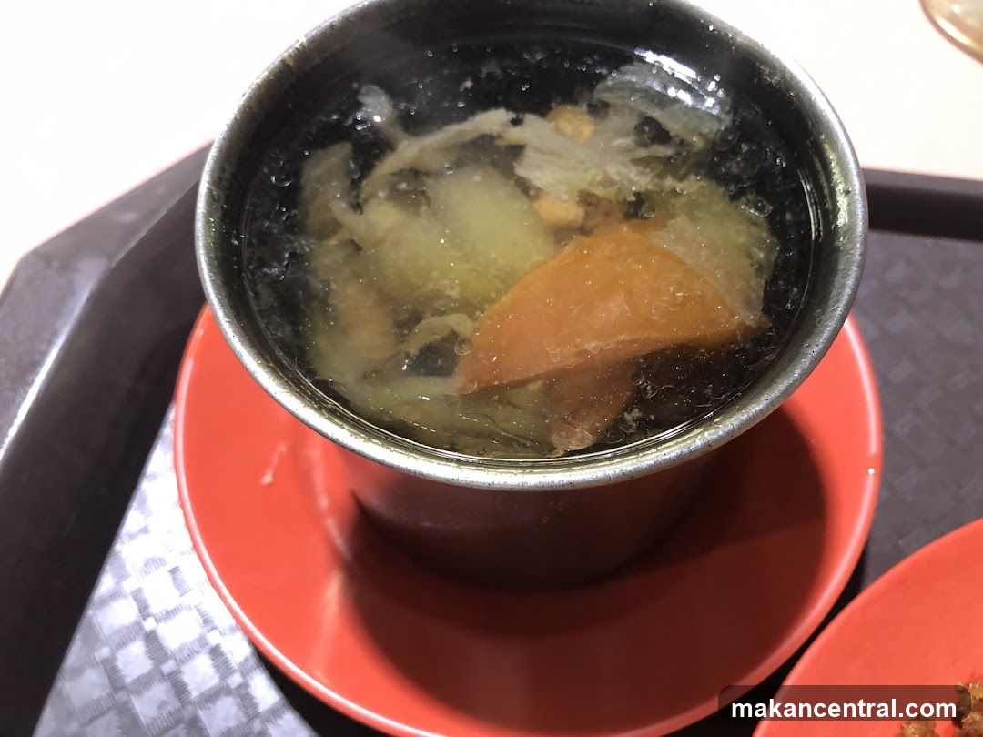 Soup in a metal cup