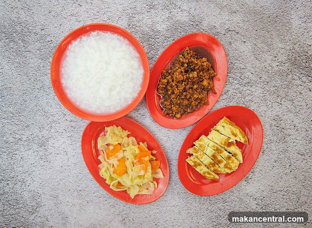 Congee with side dishes