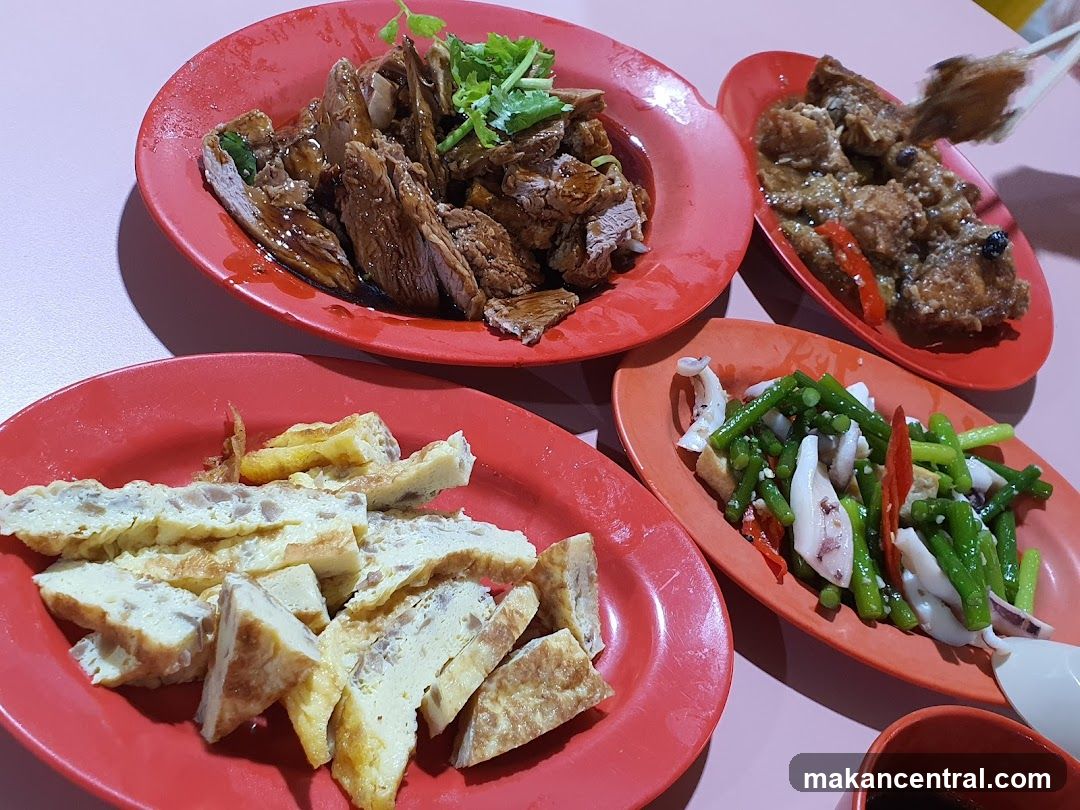 Four Plates of Food