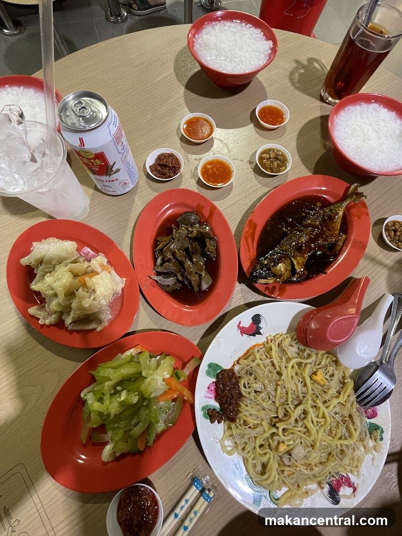 Meal with Rice and Noodles