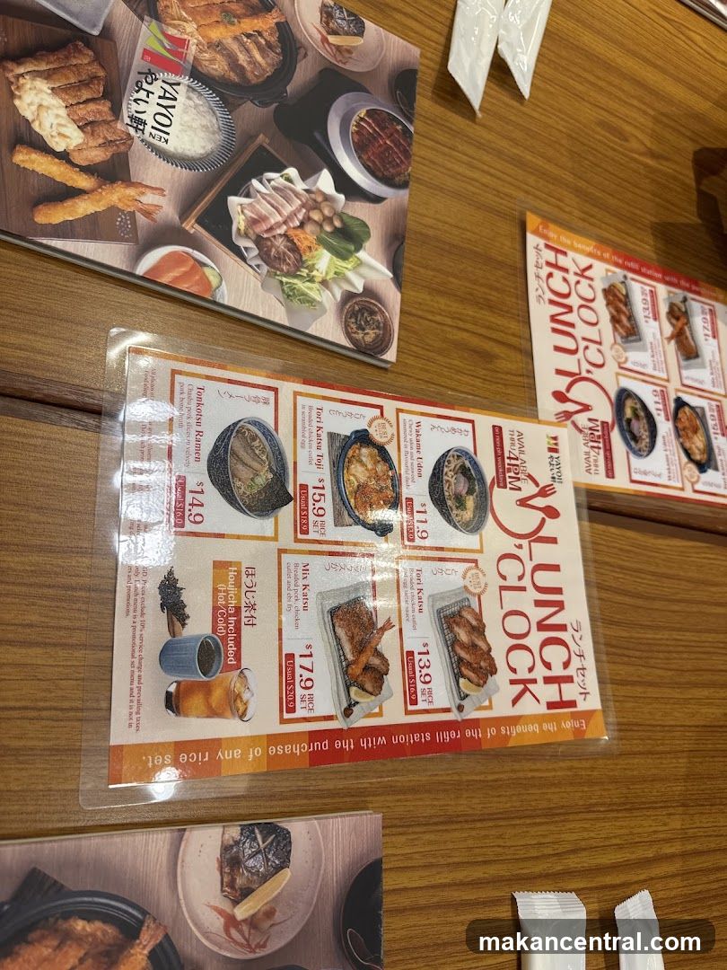 Lunch Clock Menu