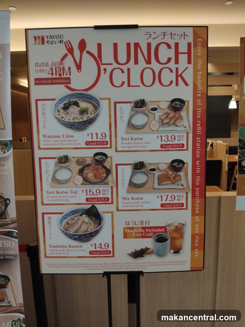 Lunch Clock Menu