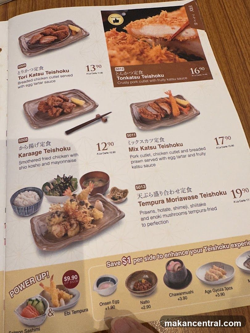 Teishoku Menu
