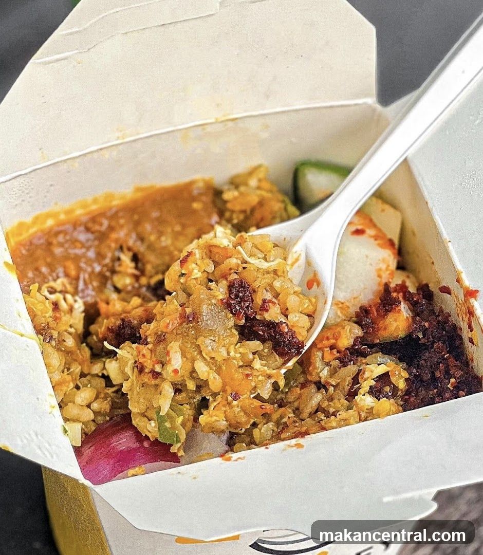 Spicy Rice Dish in Takeout Box