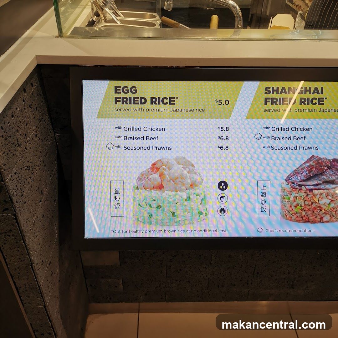 Fried Rice Menu
