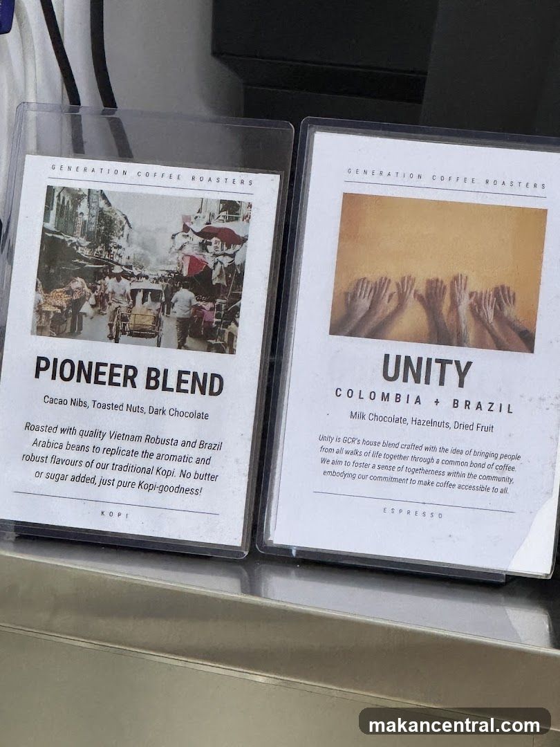 Generation Coffee Roasters Menu