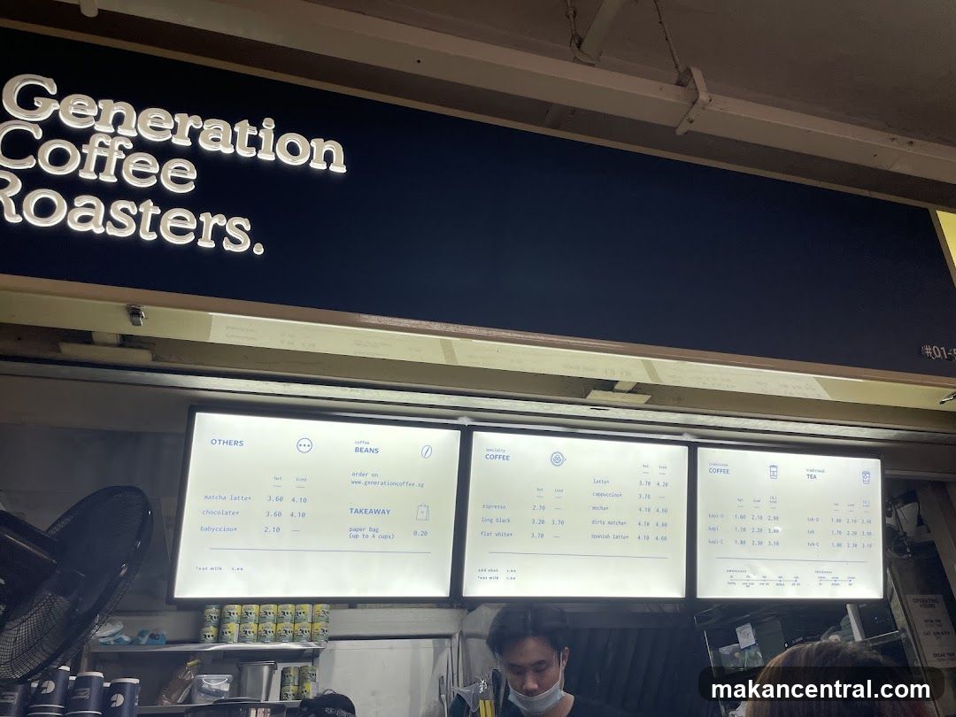 Generation Coffee Roasters Menu