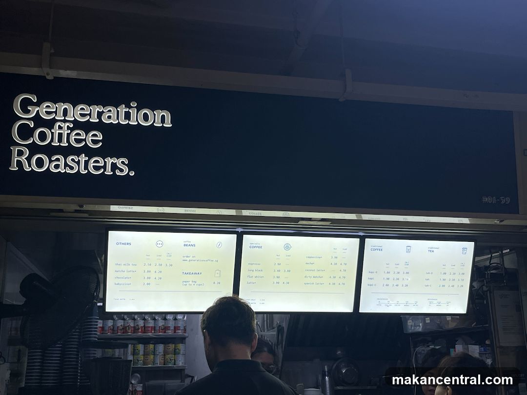 Generation Coffee Roasters Menu
