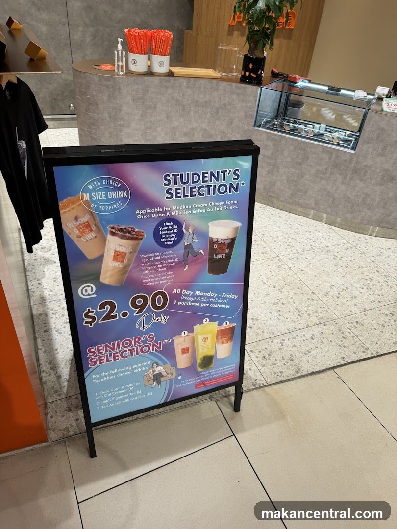 Promotional Sign for Student and Senior Deals