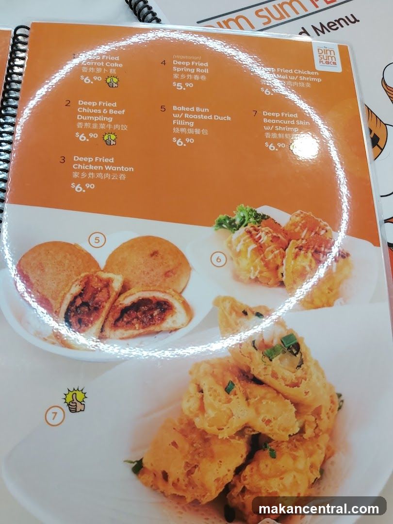 Dim Sum Place Menu