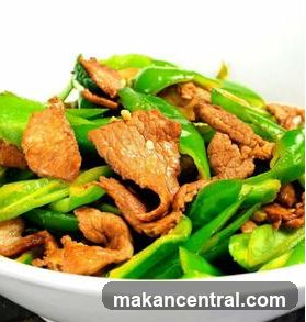 Beef and Green Pepper Stir-fry