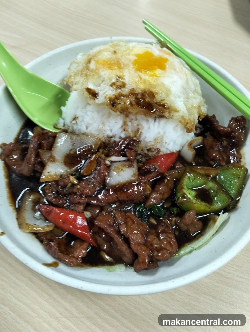 Beef and Rice with Fried Egg