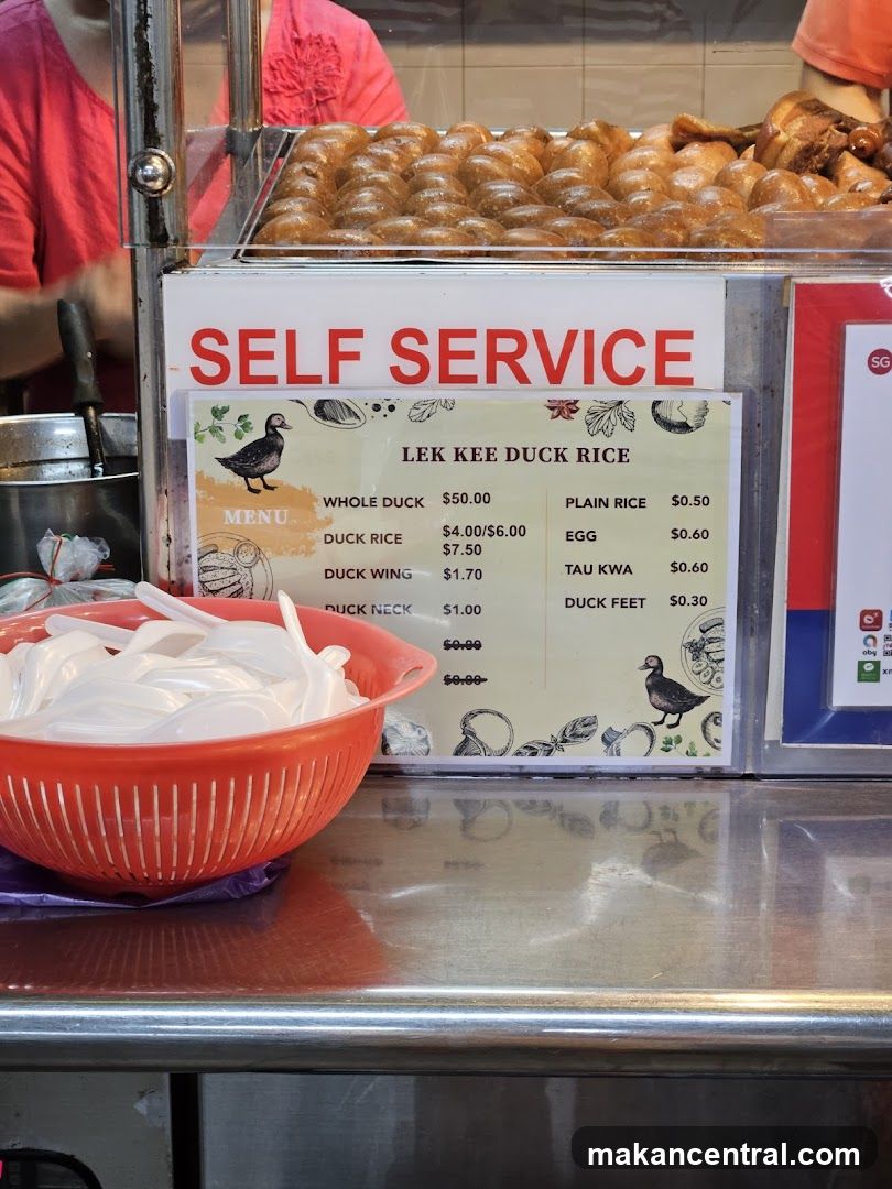 Lek Kee Duck Rice Menu
