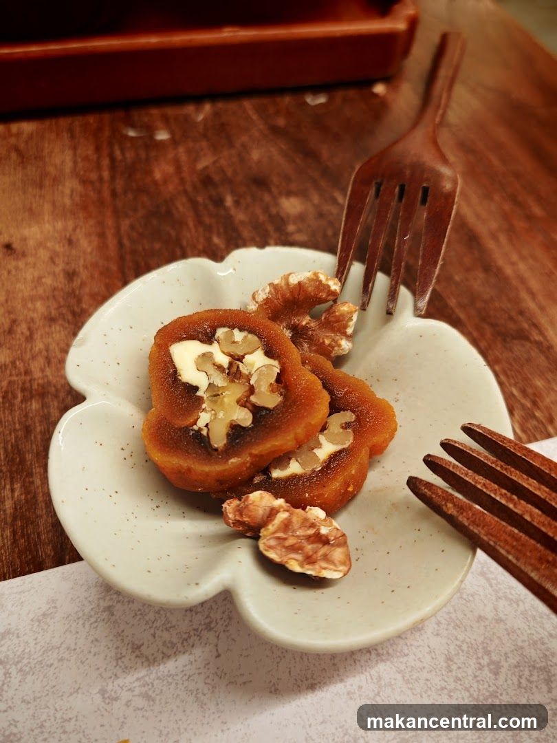 Dried Persimmon Rolls with Walnuts