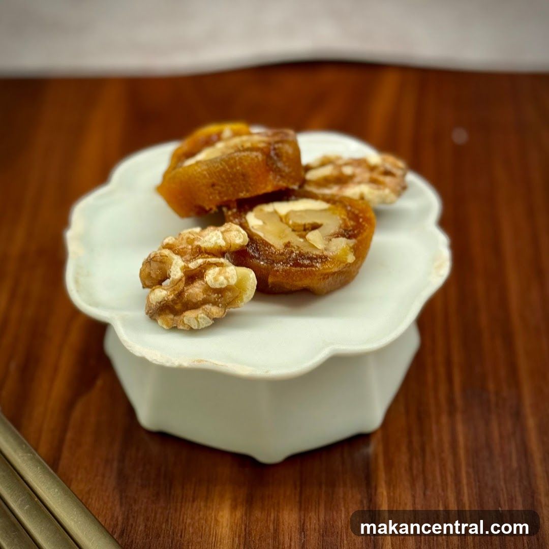 Dried Persimmon and Walnut Bites