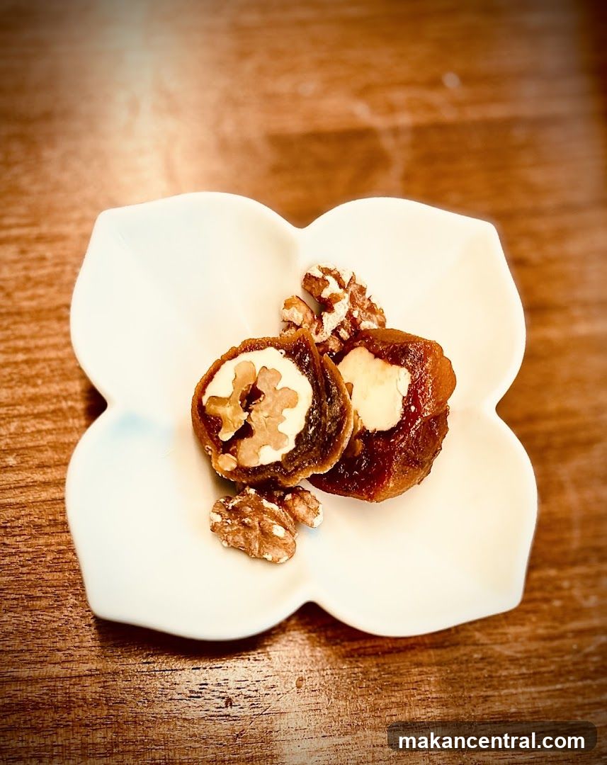Dates stuffed with walnuts