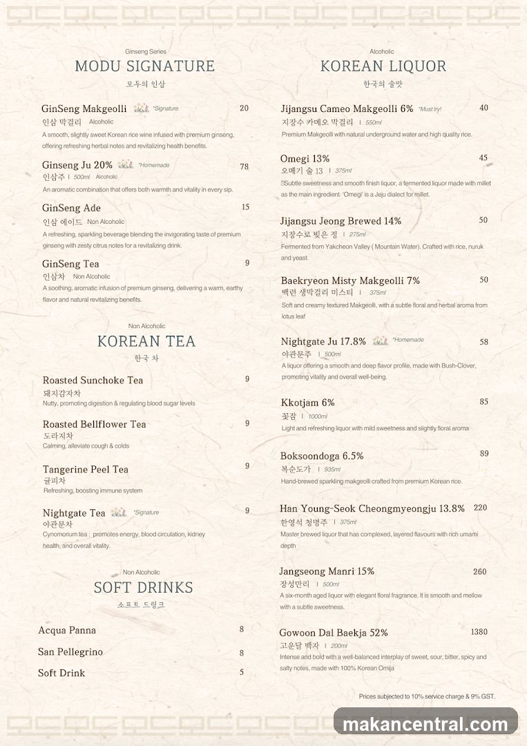 MODU SIGNATURE KOREAN LIQUOR