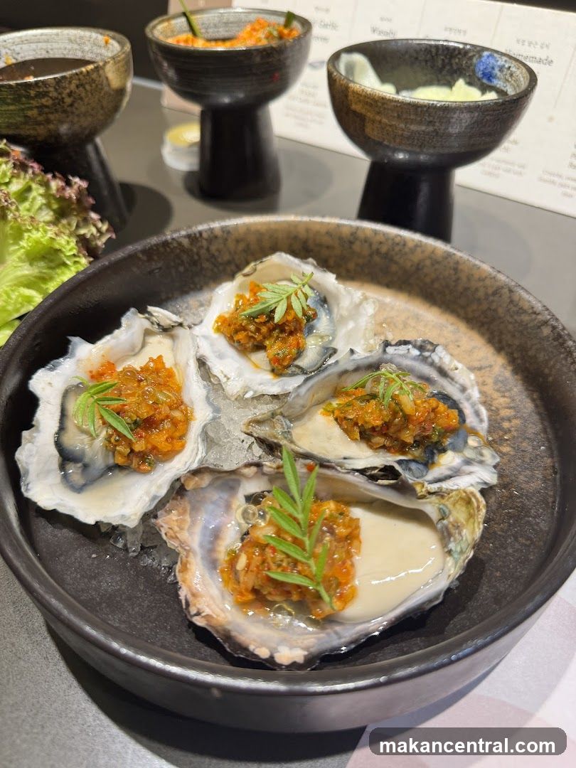 Oysters with Toppings