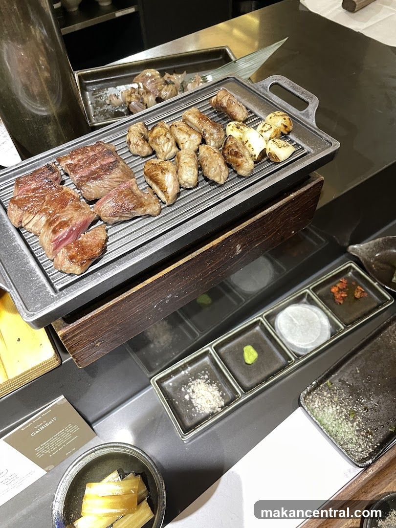 Grilled Meat Platter with Condiments