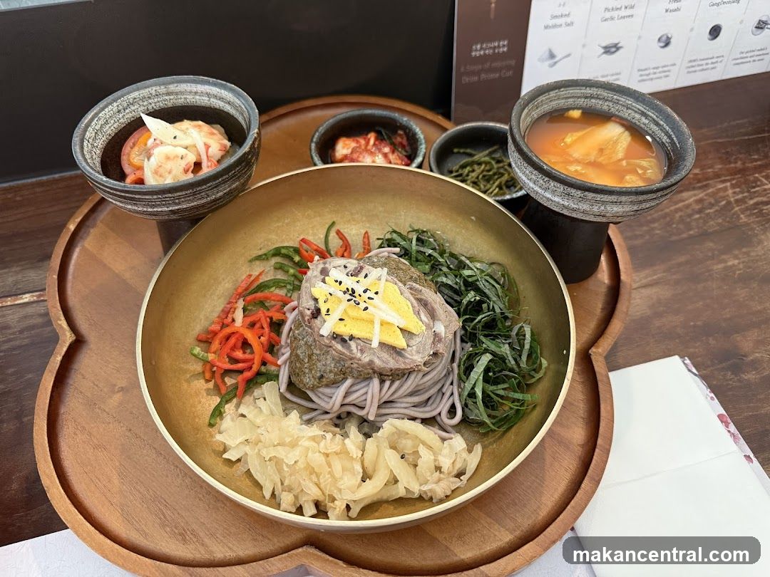 Korean Cold Noodles with Side Dishes