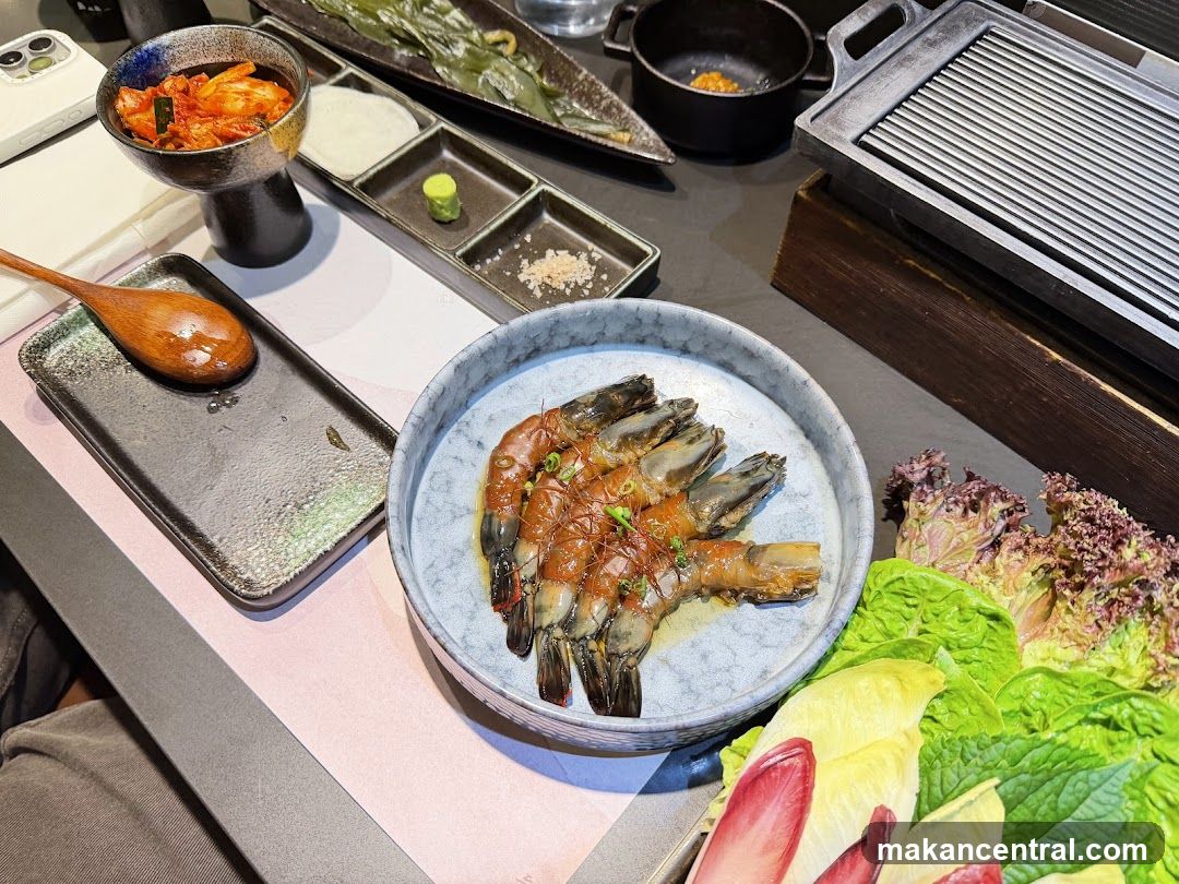 Grilled Shrimp and Kimchi