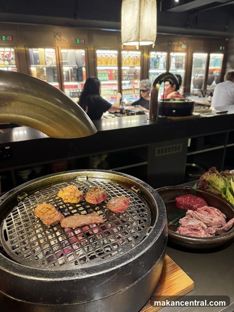 Grilling Meat at a Restaurant