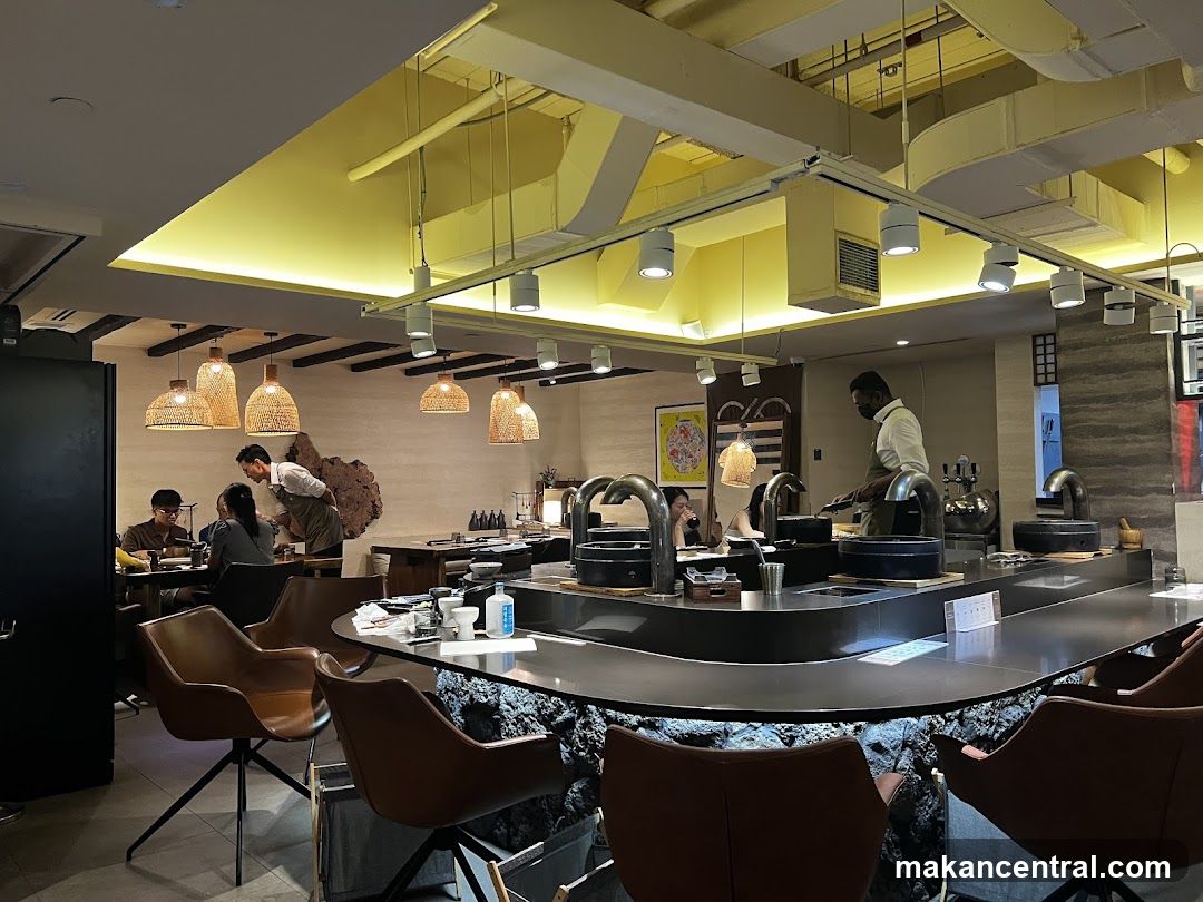 Restaurant Interior with Bar Seating