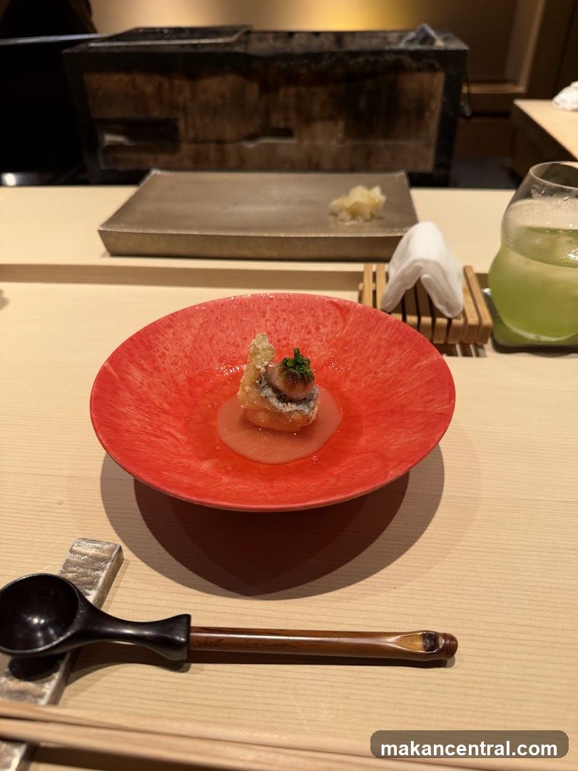Appetizer with Spoon and Drink