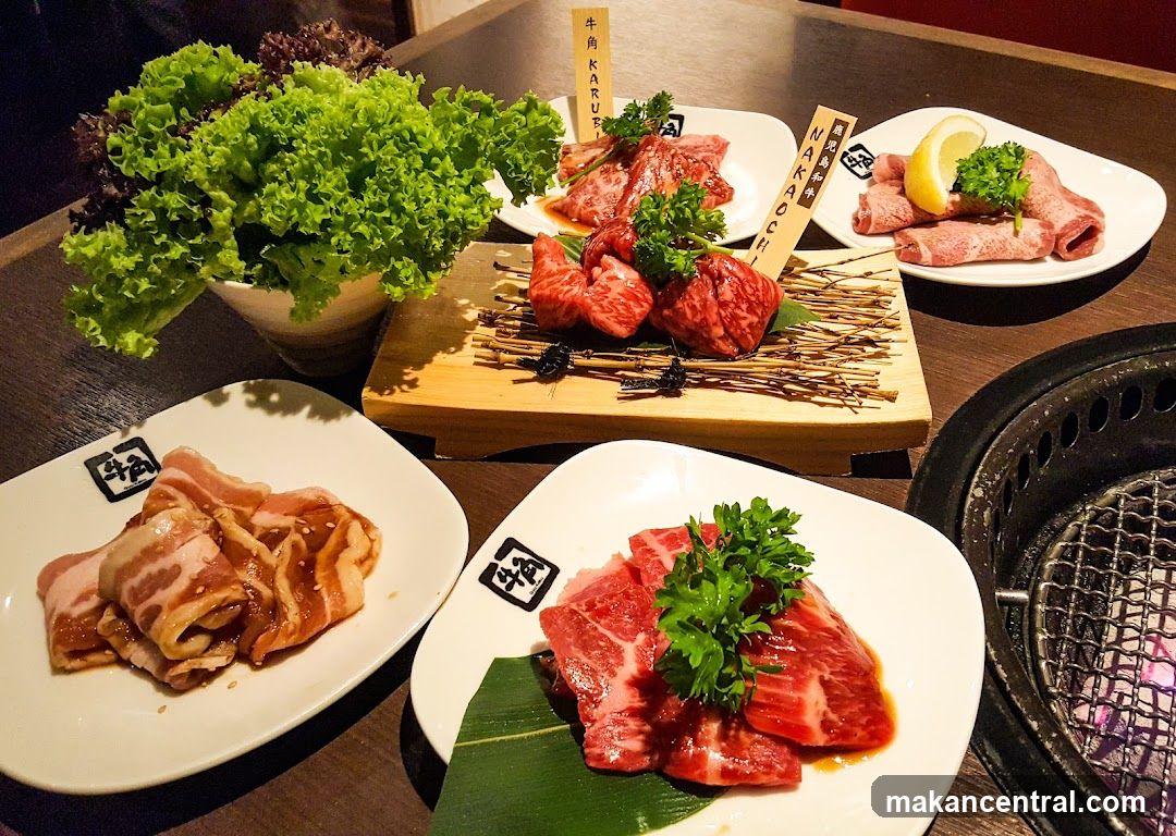Assortment of Raw Meats and Salad