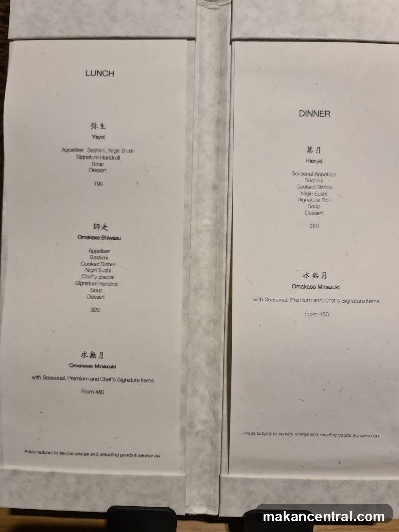 Lunch and Dinner Menu