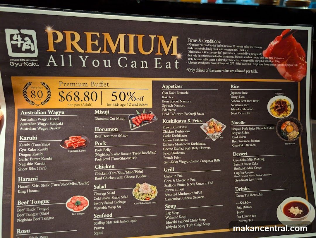 Gyu-Kaku Premium All You Can Eat Menu
