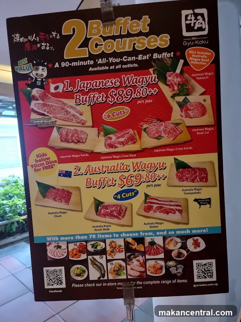 Gyu-Kaku Buffet Courses Menu