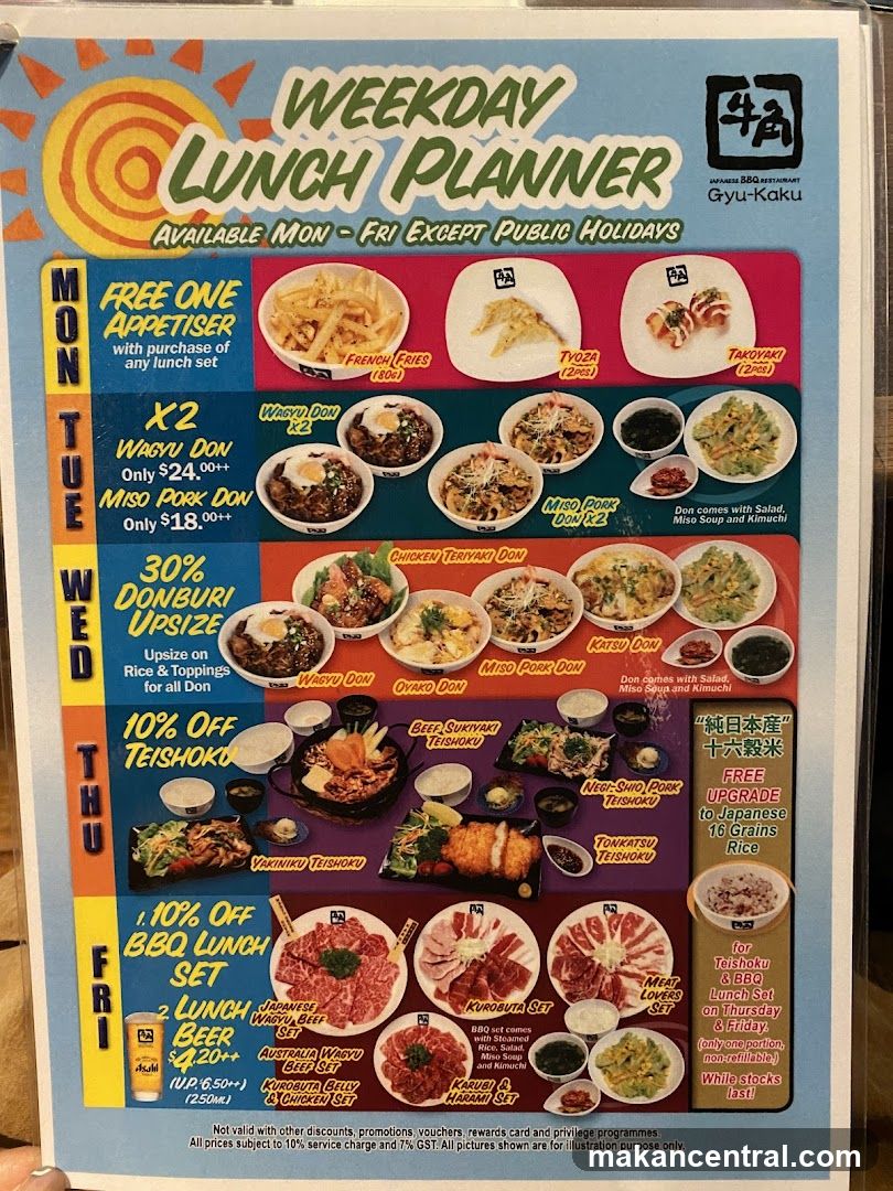 Weekday Lunch Planner